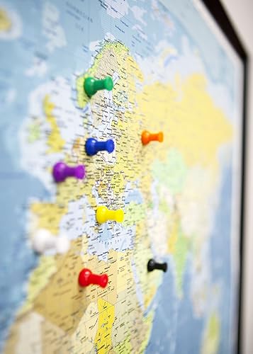 Miniatura 4 de Pasadores magnéticos, divertidos imanes coloridos para nevera y pizarra, tachuelas magnéticas para el pulgar para oficina y aula. MapMagnets