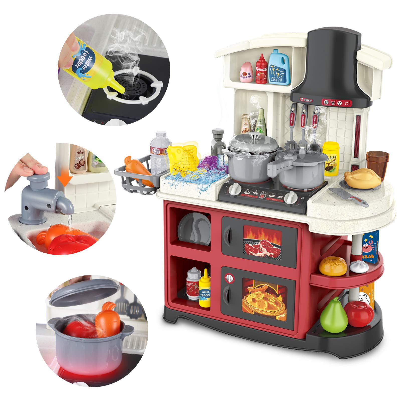 Photo 1 of Toy Kitchen Playset - Kids Play Kitchen with Light & Sounds