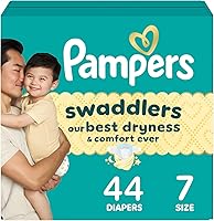 Vista 49 de Pampers Pañales Swaddlers, talla 3 (13-26 libras), 136 unidades, absorbentes, mantiene al bebé seco y cómodo, pañal desechable seguro para la piel