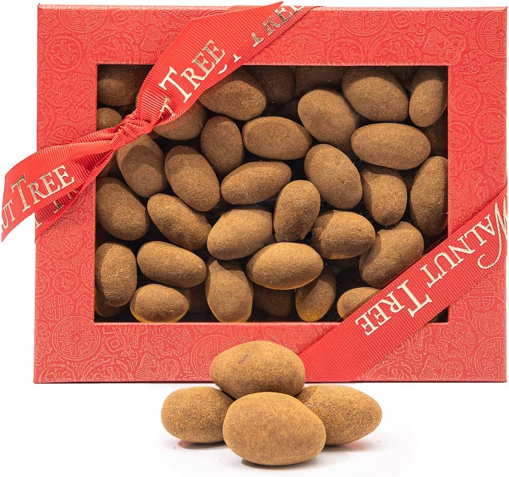 Gourmet Almonds Gift, Covered in Milk Chocolate & Dusted with Cinnamon – Handpacked in the UK – Great Taste Award Winner – Luxury Gift Selection, Birthday, Anniversary, 300g