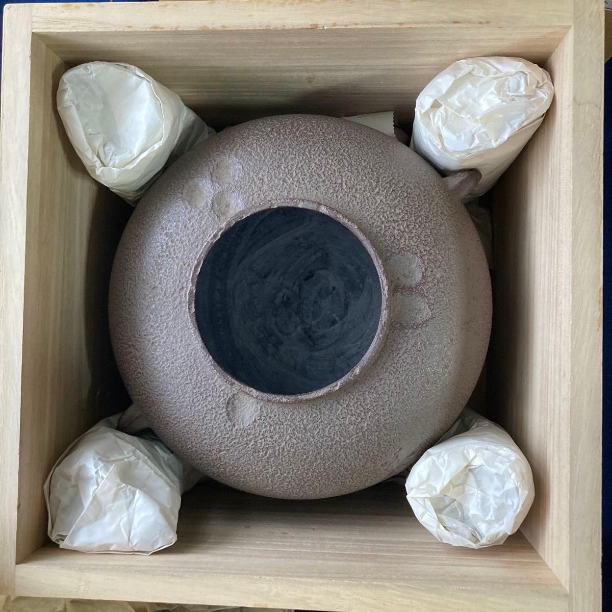 有美釜 炉用 阿弥陀堂 釜 化粧箱入 茶道具