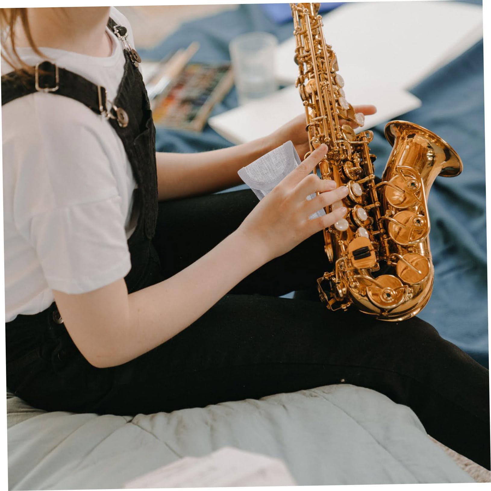VINTORKY Mouthpiece Cap for Clarinet Reed Case Saxophone Reed Bag Guzheng Nail Holder Easy to Carry