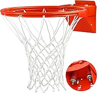 VosonBell Heavy Duty 18 Inch Breakaway Basketball Rim Replacement - Double Spring, Universal Fit Net for In-Ground Wall Hoops Indoor Outdoor