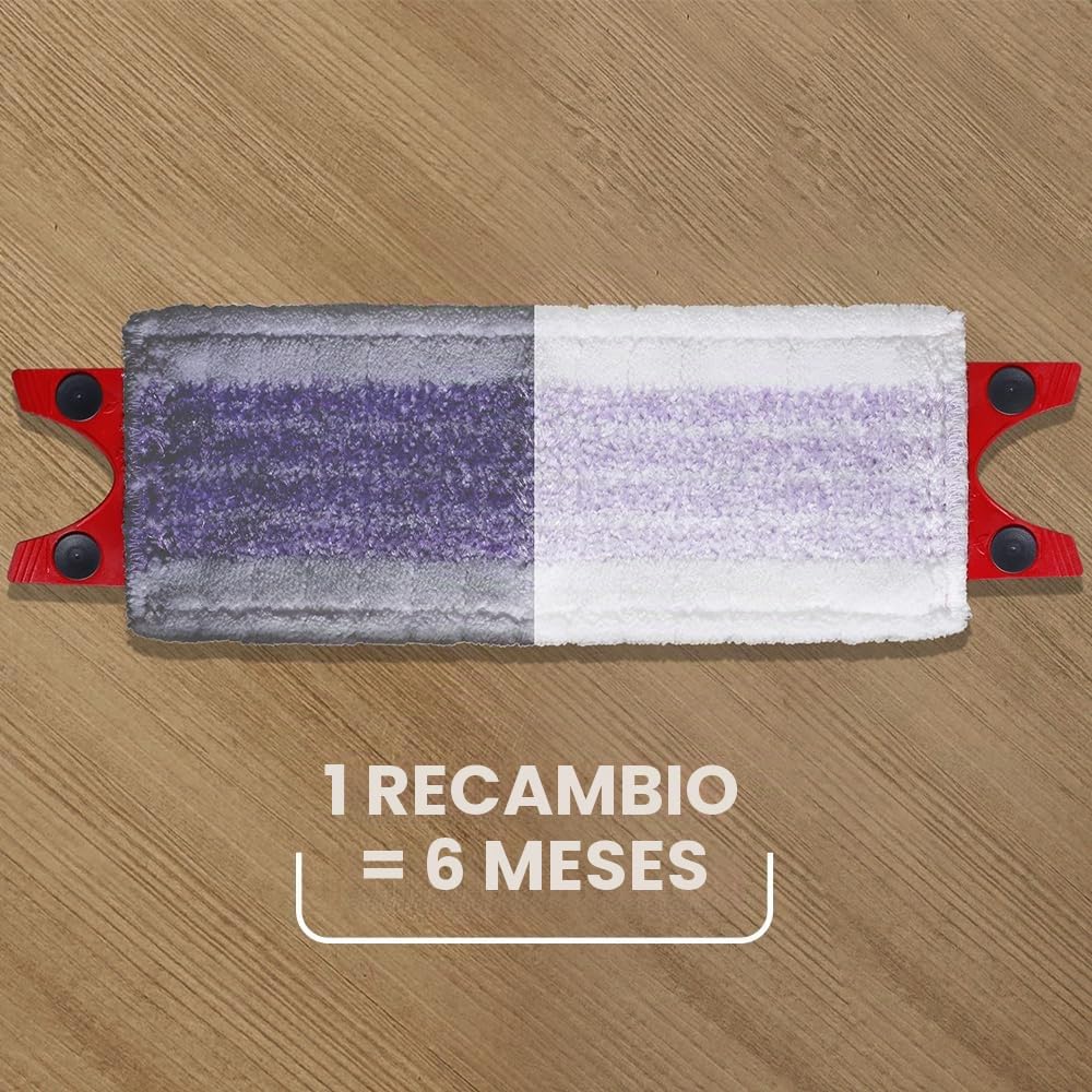 Vileda Ultramax Care Sensitive - Juego Completo de mopa para Suelos con Funda de Microfibra y Mango, Cubo con función de escurridor con PowerPress, para Suelos sensibles como parqué y Laminado | Microfibras 100% recicladas, para parqué, laminado y azulejo
