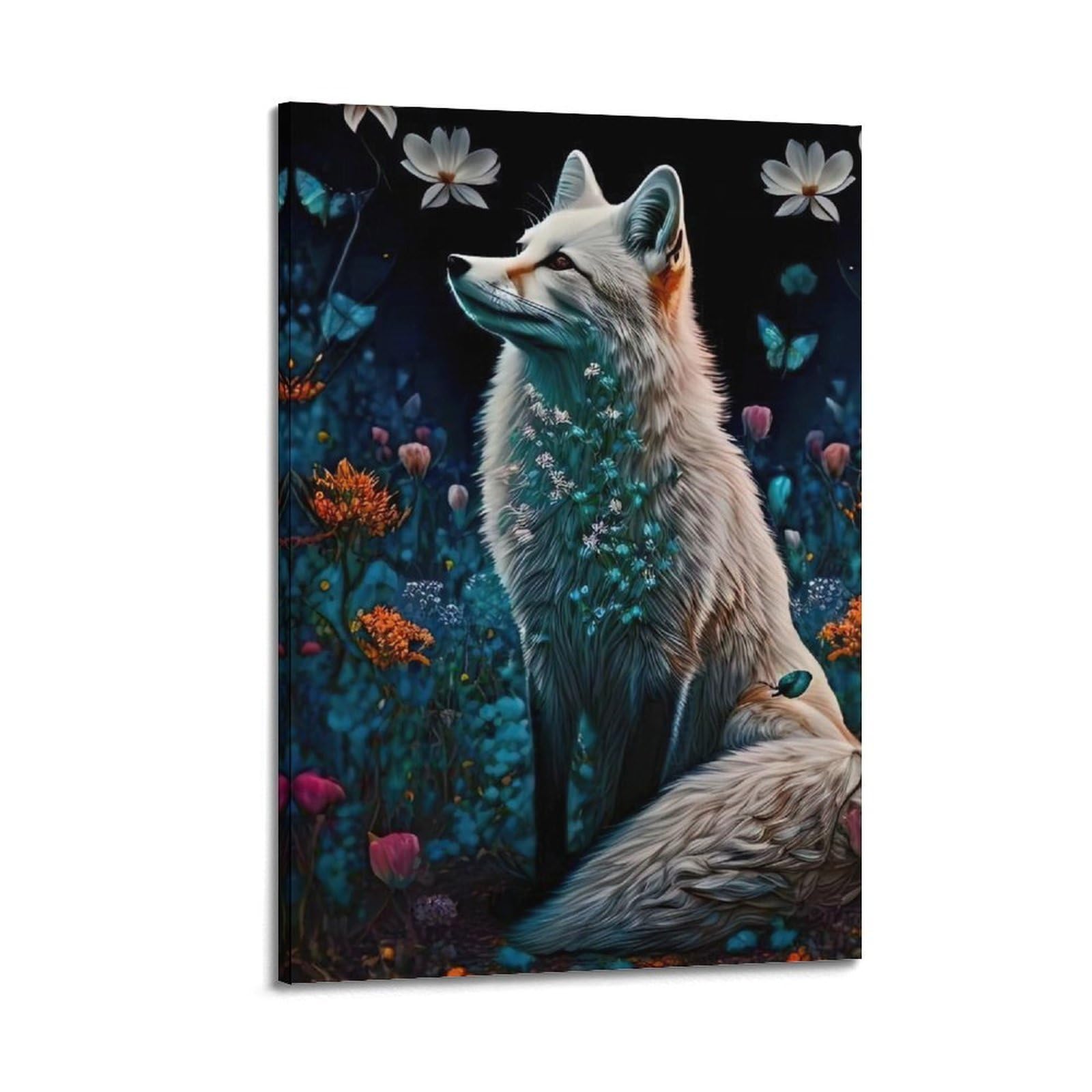 HUIYHB Animal Poster Fox in The Forest Poster Decorative Painting Canvas Wall Posters And Art Picture Print Modern Family Bedroom Decor Posters 24x36inch(60x90cm)