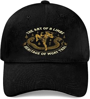 Muay Thai Heritage Art of 8 Limbs Combat Sports Martial Arts Hat Trucker Hat Women Vintage Mesh Hat for Summer