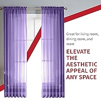 Vista 70 de Sapphire Home - Paneles de cortina (2 unidades), cortinas translúcidas de 54” x 84” (108” de ancho en total), paneles de gasa para dormitorio, sala