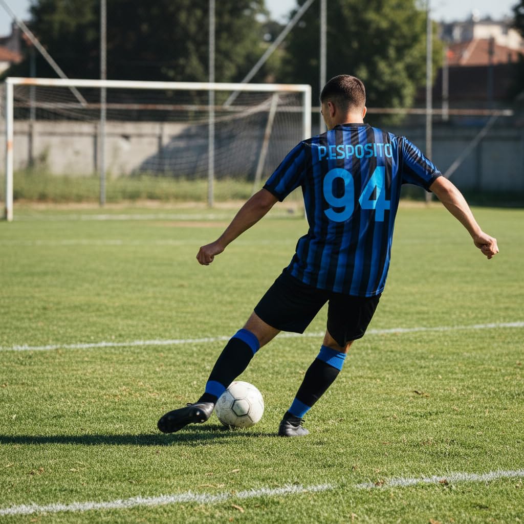 Generico Kit Maglia Neroazzurra Pio Esposito 94 Pantaloncini e Calzettoni, Replica Ufficiale 2025/2026, Adulto Ragazzo e Bambino