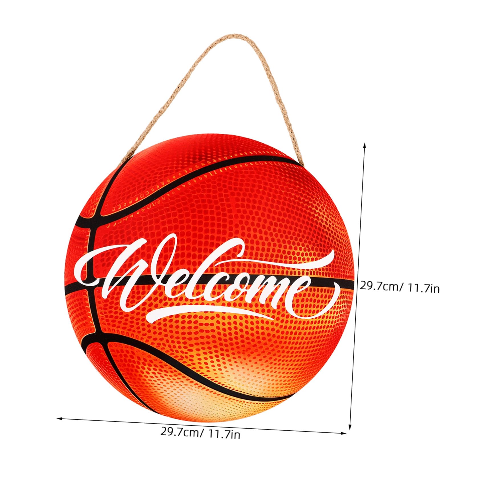 RORPOIR Lightweight Round Welcome Sign Sports Decor for Home Rustic Door Ornament Wood Sign