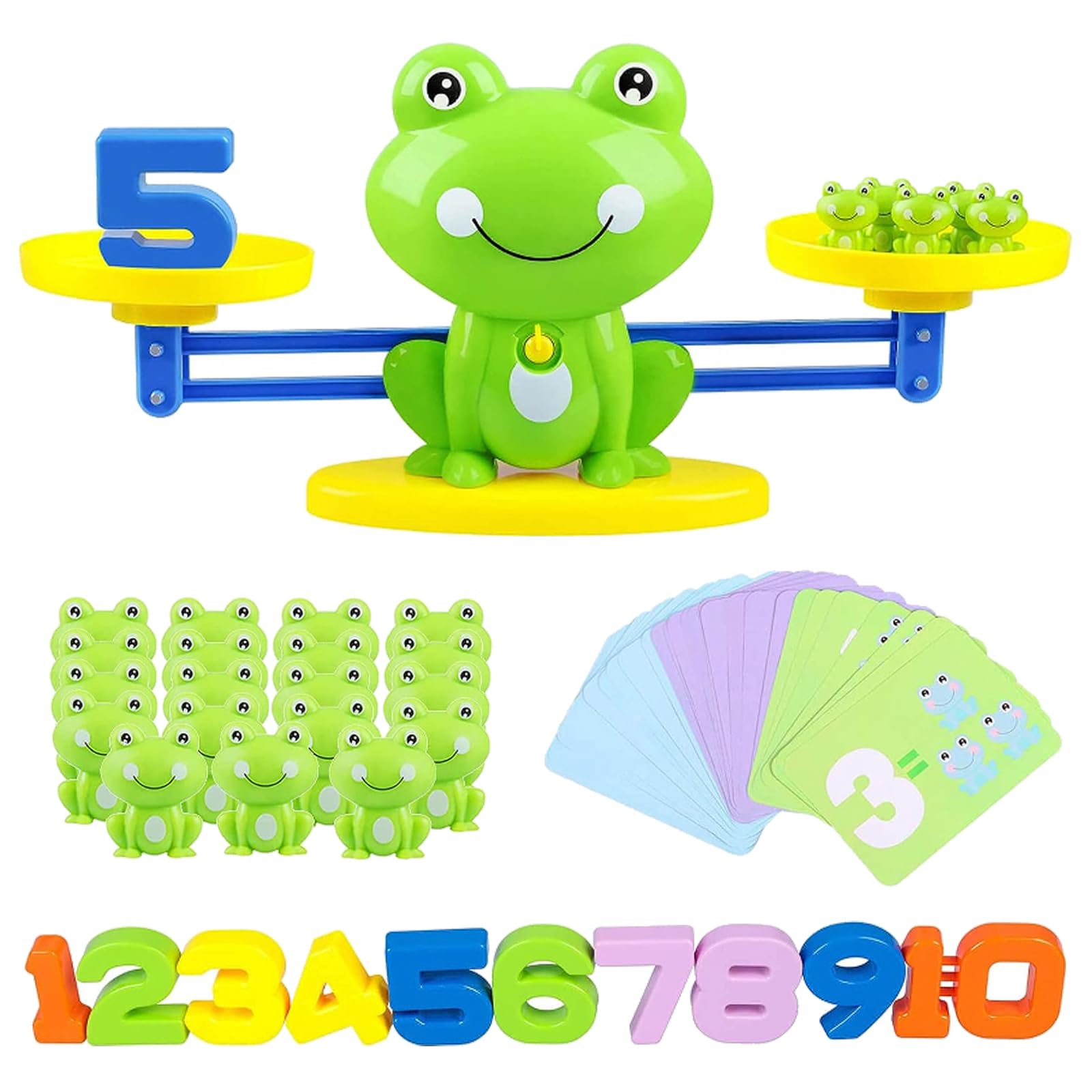 Juguetes de conteo de equilibrio de rana, juegos geniales de aprendizaje de matemáticas para niños y niñas, juguete educativo preescolar, divertido regalo para niños, juegos de matemáticas 9