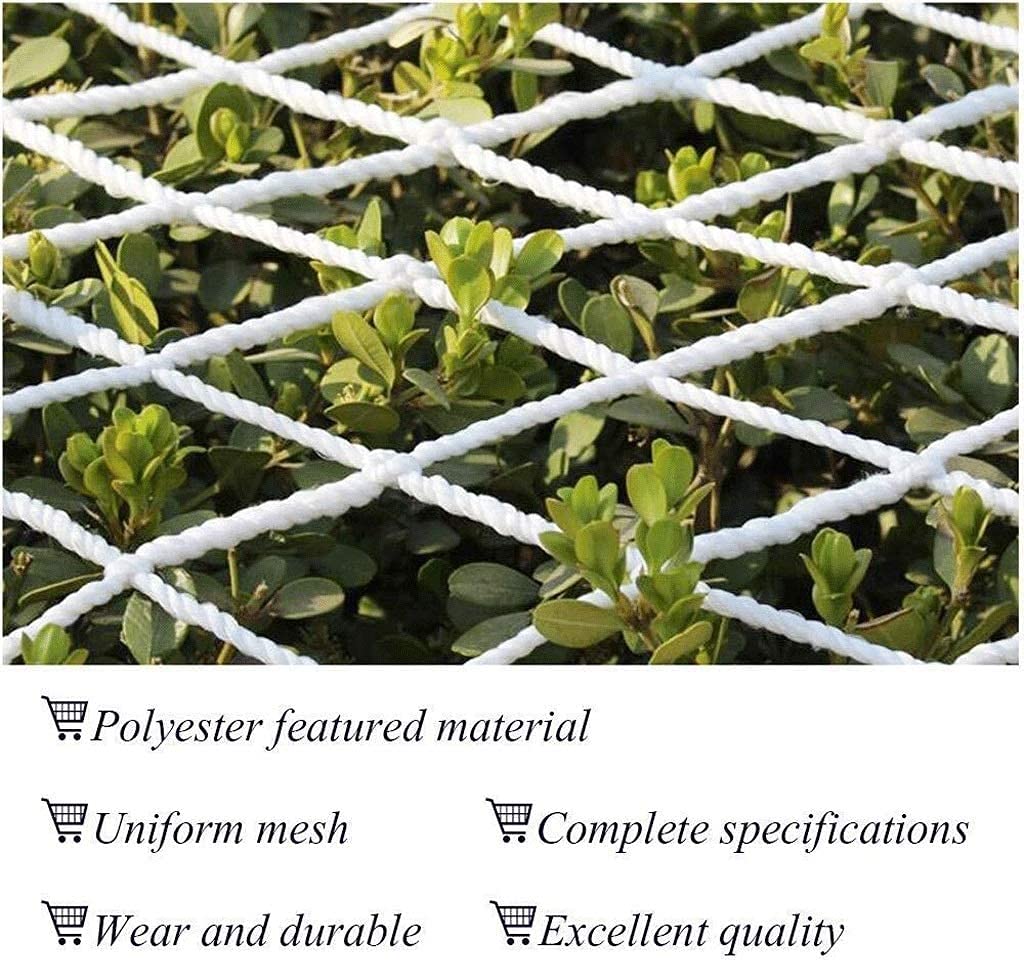 HAPPLiGNLY Garden Hammock Swing Safety Net, Kindergarten Decoration Net Fence Net Isolation Net, Child Safety Stairs Net White Protective Net, Stairs Shatter-Resistant Stadium Braided Rope ro