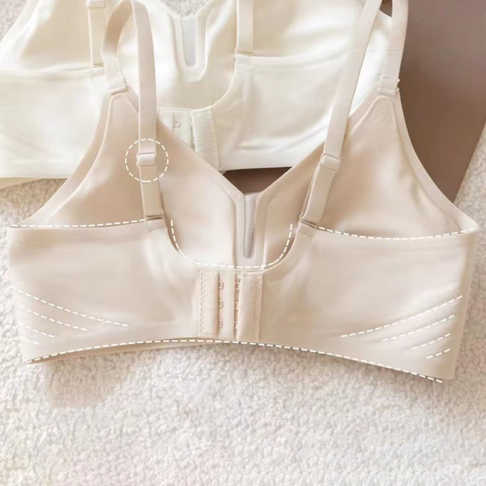 Biustonosze Minimiser dla kobiet UK Niski tył Bez fiszbin Ramiączka Wyściełany Push Up Halter Halterneck Plus Size Bezszwowy biustonosz sportowy Miękki, lekki biustonosz