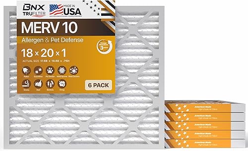Miniatura 131 de BNX TruFilter - Filtro de aire 14 x 25 x 1 MERV 8, electrostático plisado para defensa contra polvo y mascotas, para aire acondicionado, HVAC