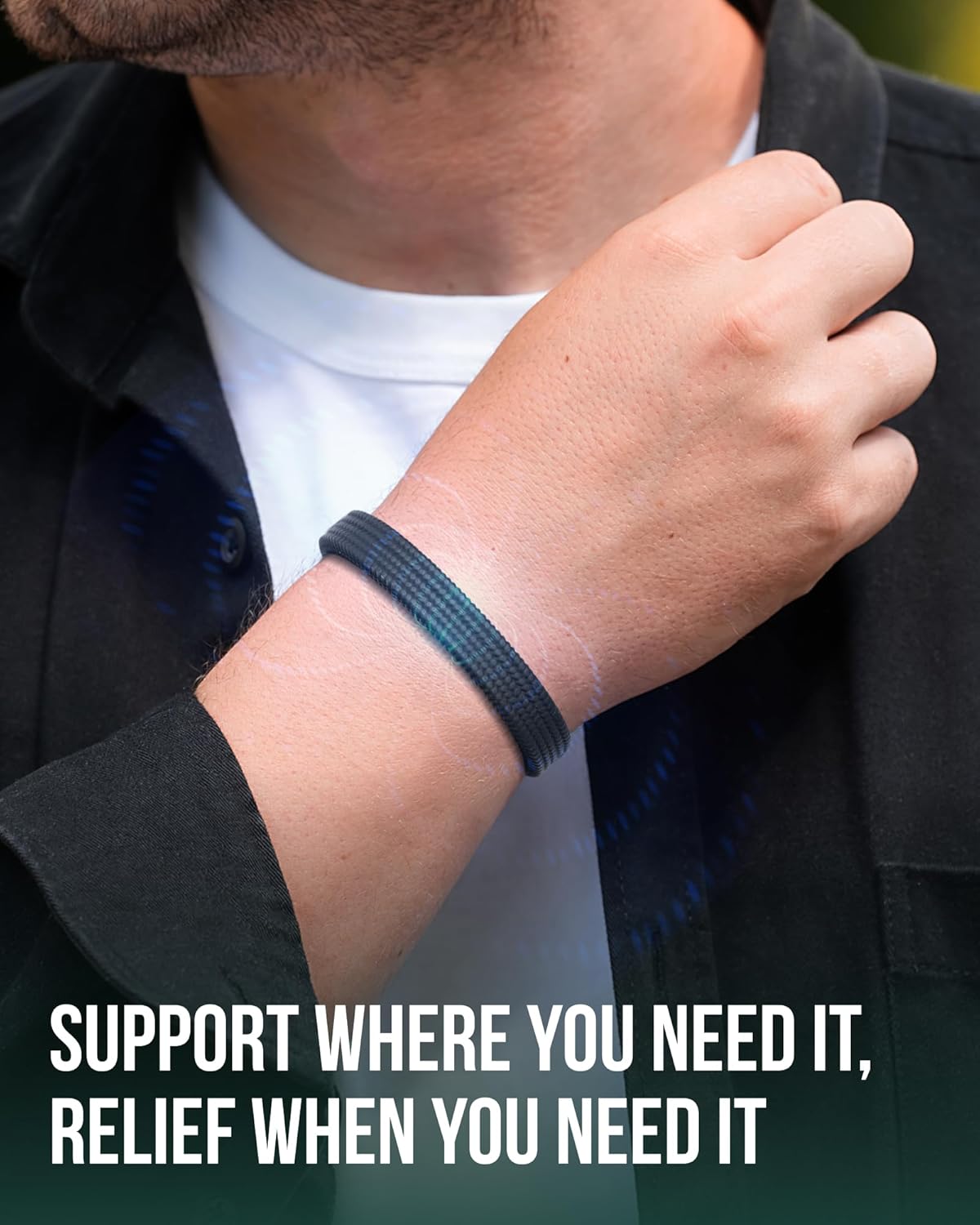 MagnetRX® Magnetic Sports Bracelet for Men – Ultra Strength Magnetic Balance Bracelet for Men & Women with Adjustable Clasp – Waterproof & Sweatproof Silicone Golf Bracelets for Everyday Wear - Image 2