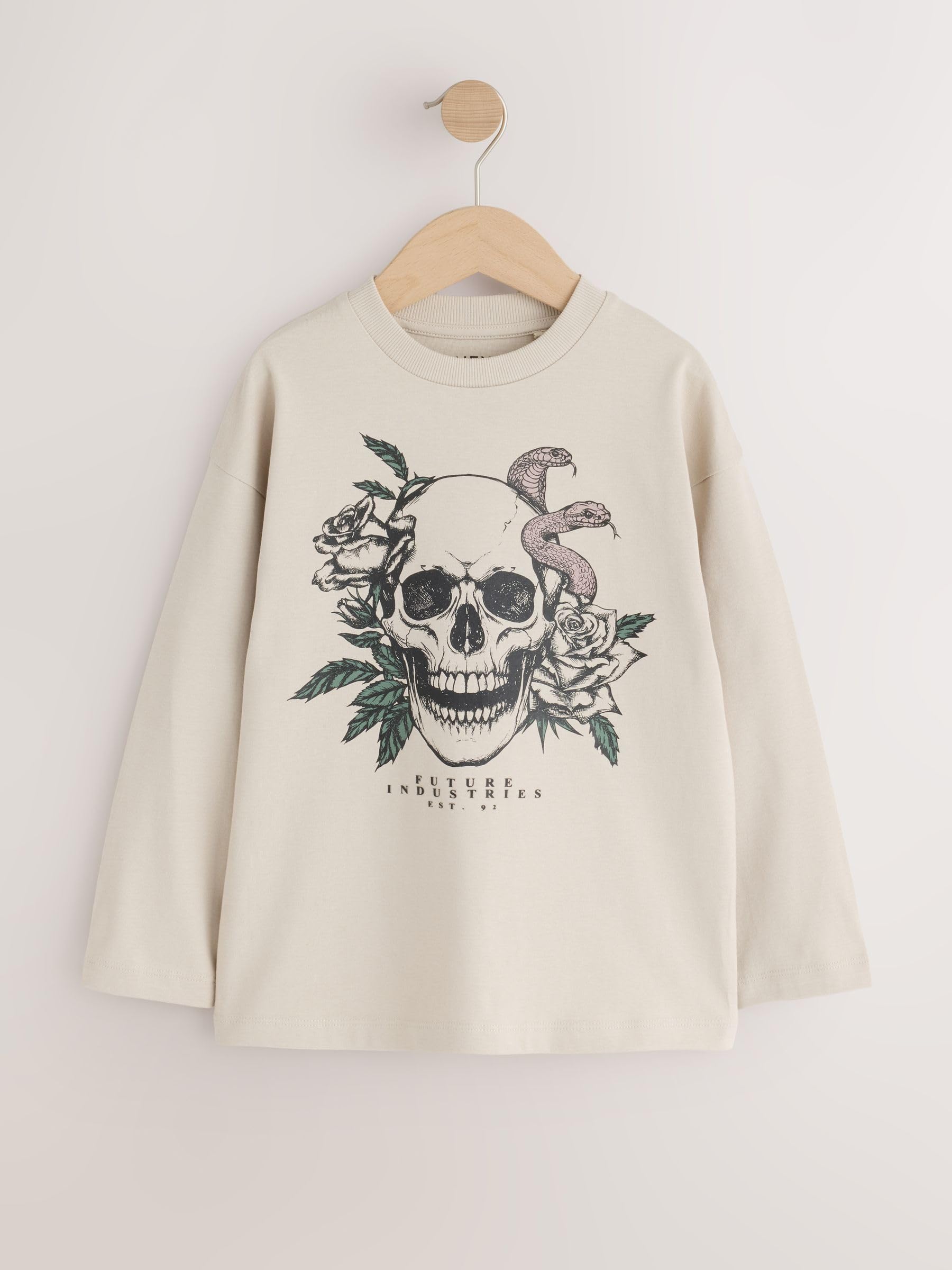 NEXT Niños Pack de 3 Camisetas de Manga Larga de Corte Holgado con gráfico