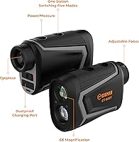 Vista 9 de CIGMAN - Telémetro láser de golf con interruptor de pendiente, buscador de golf recargable de 1200 yardas, magnético, escaneo continuo para caza