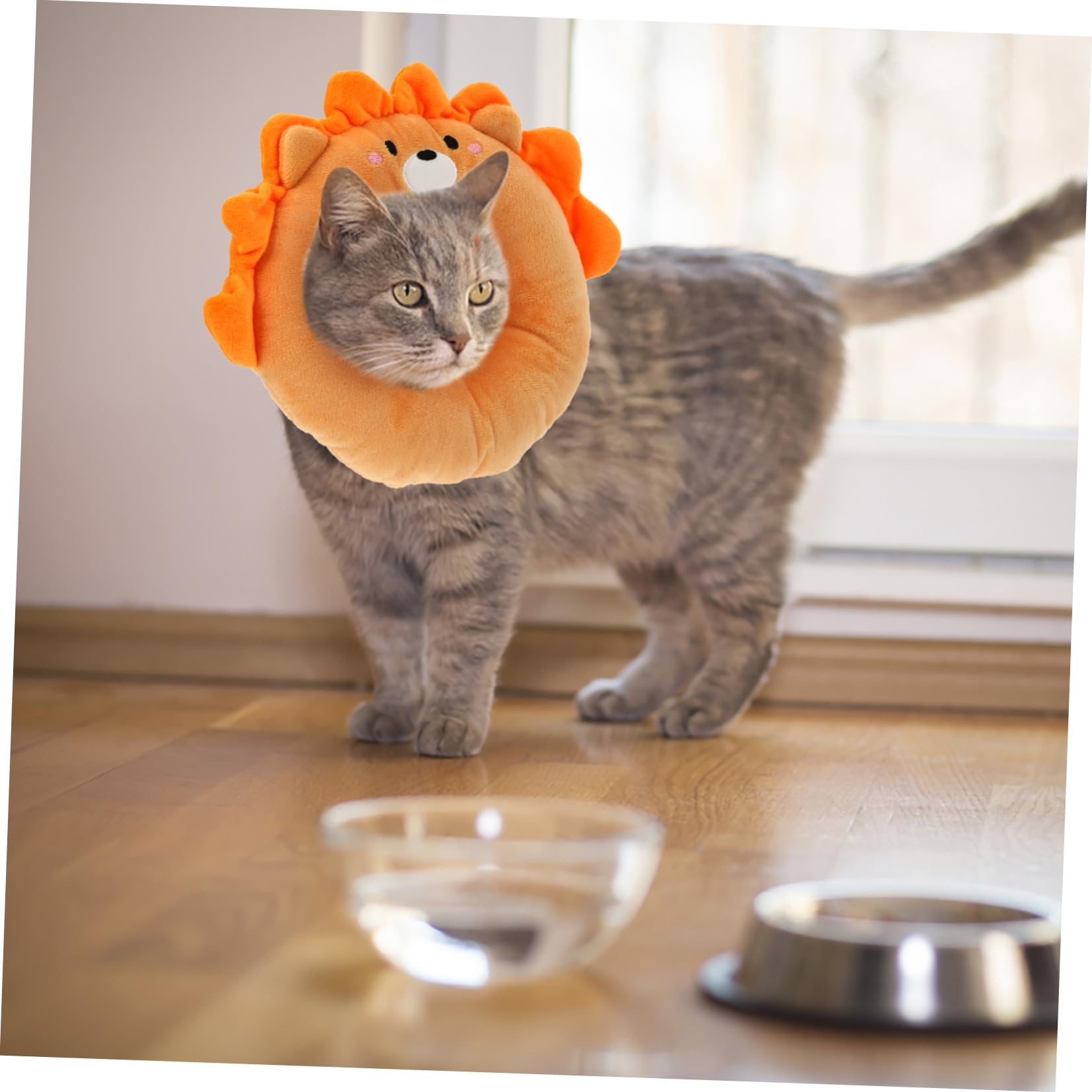 FRCOLOR 3pezzi Collare Per Gatti Forma Di Cartone Animale Protezione Post-operatoria Per Ferite e Confortevole Per Cani e Gatti Piccoli