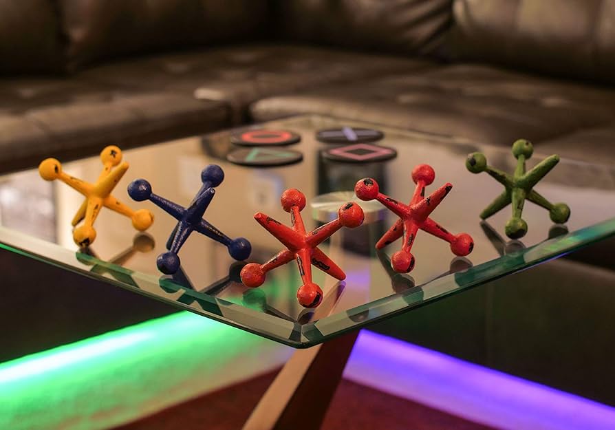 Amazon.co.jp: Zeckos 5個セット カラフルな鋳鉄製 装飾玩具ジャック