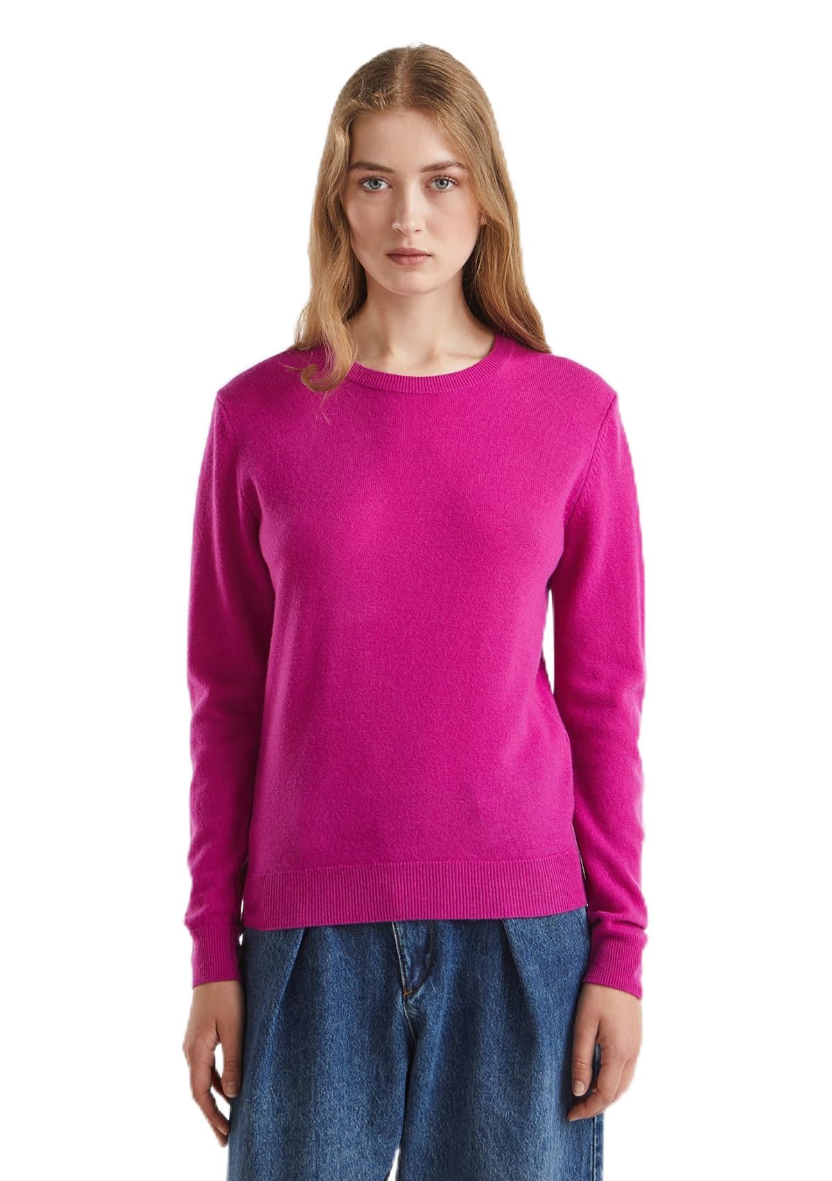 United Colors of Benetton Women's Jersey G/C M/L 1002D1K01 Sweater, Purple, XS