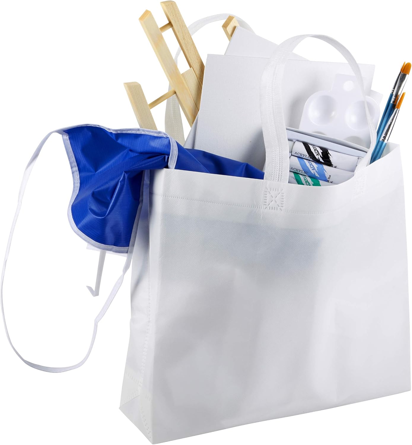 Artlicious - Complete Easel Set - Easel, Canvas Panel Boards, Acrylic Paints, Paint Brushes & Palette (15 Piece Set)