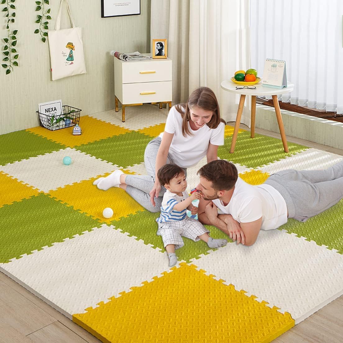 Foam Mats for Kids 18Pcs Puzzle Play Mats for Floor 30x30x1.2cm, Non-slip Non-toxic Foam Tiles for Kids