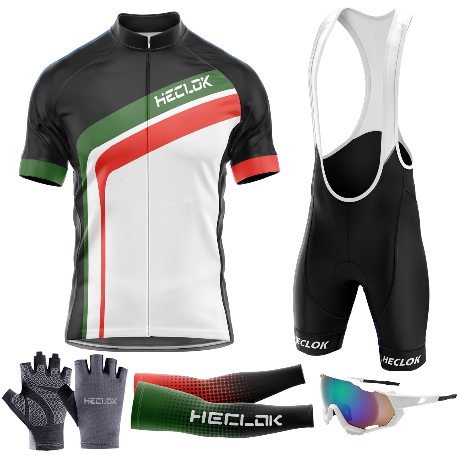Mens Summer Cycling Short Sleeve Top and Gel Bib Shorts Set, Breathable MTB Clothing Suits,Cycling Jersey Kits,Cycling Suits Set,Customized Patterns Available