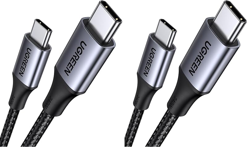 240W USB C to USB C Cable, Fast Charging USB C Cable for iPhone 17 Pro Max/16, Samsung Galaxy S25/S24, MacBook Pro/Air, iPad Pro/Air/Mini, Dell XPS, 3.3FT (Pack of 2)