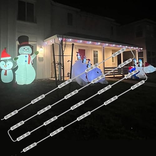 Luces de repuesto blancas de 12 V para inflables con almohadilla autoadhesiva, 20 unidades, 3 LED, ideal para inflables de vacaciones en el patio,