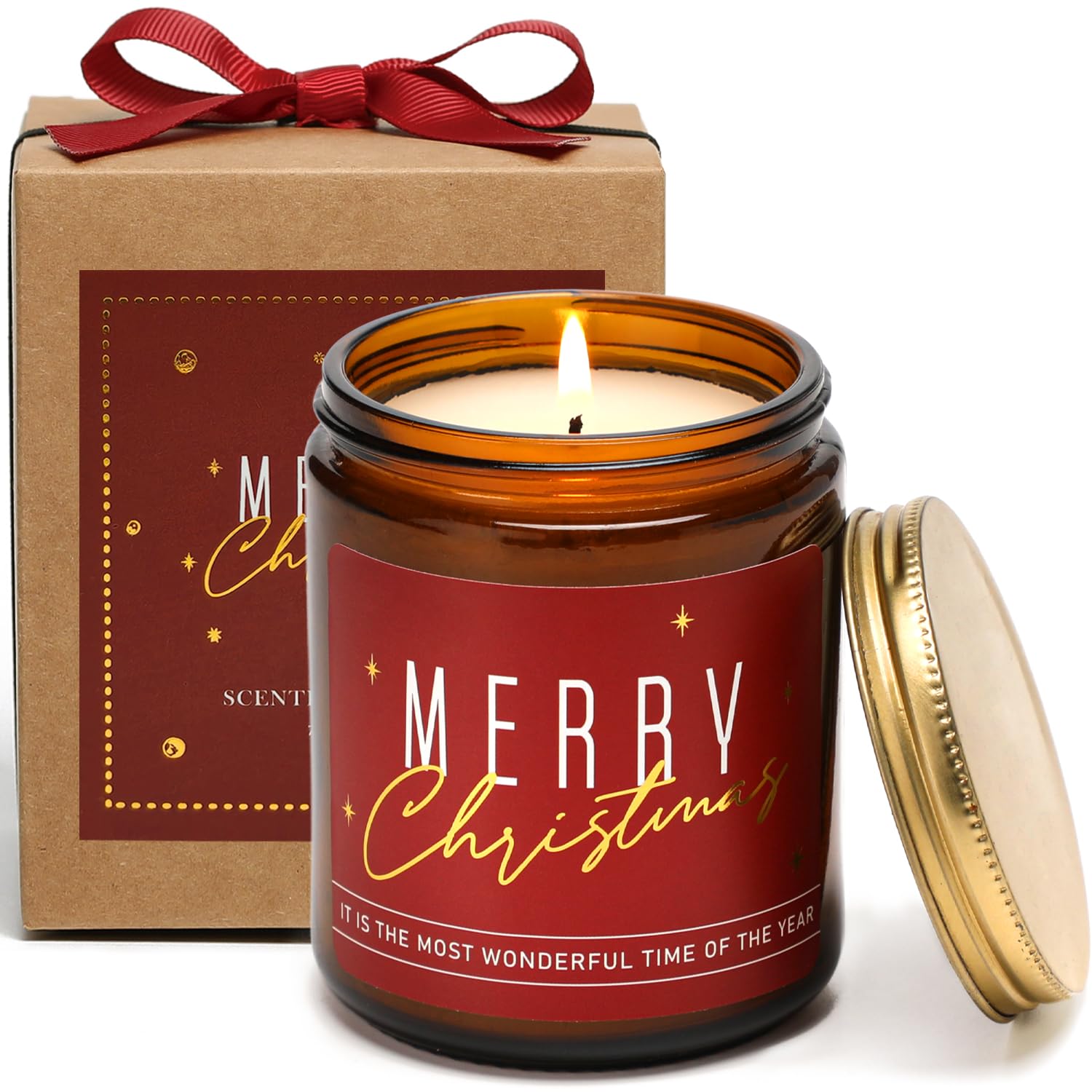 KORMMCO Merry Christmas Candle