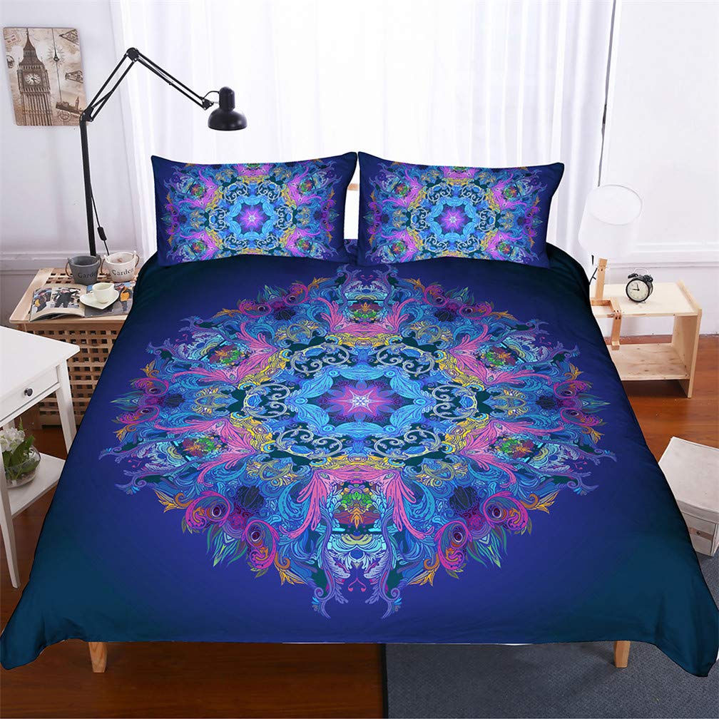 Housse de couette adulte mandala pour infuser de la joie et de l'exotisme dans votre lit double