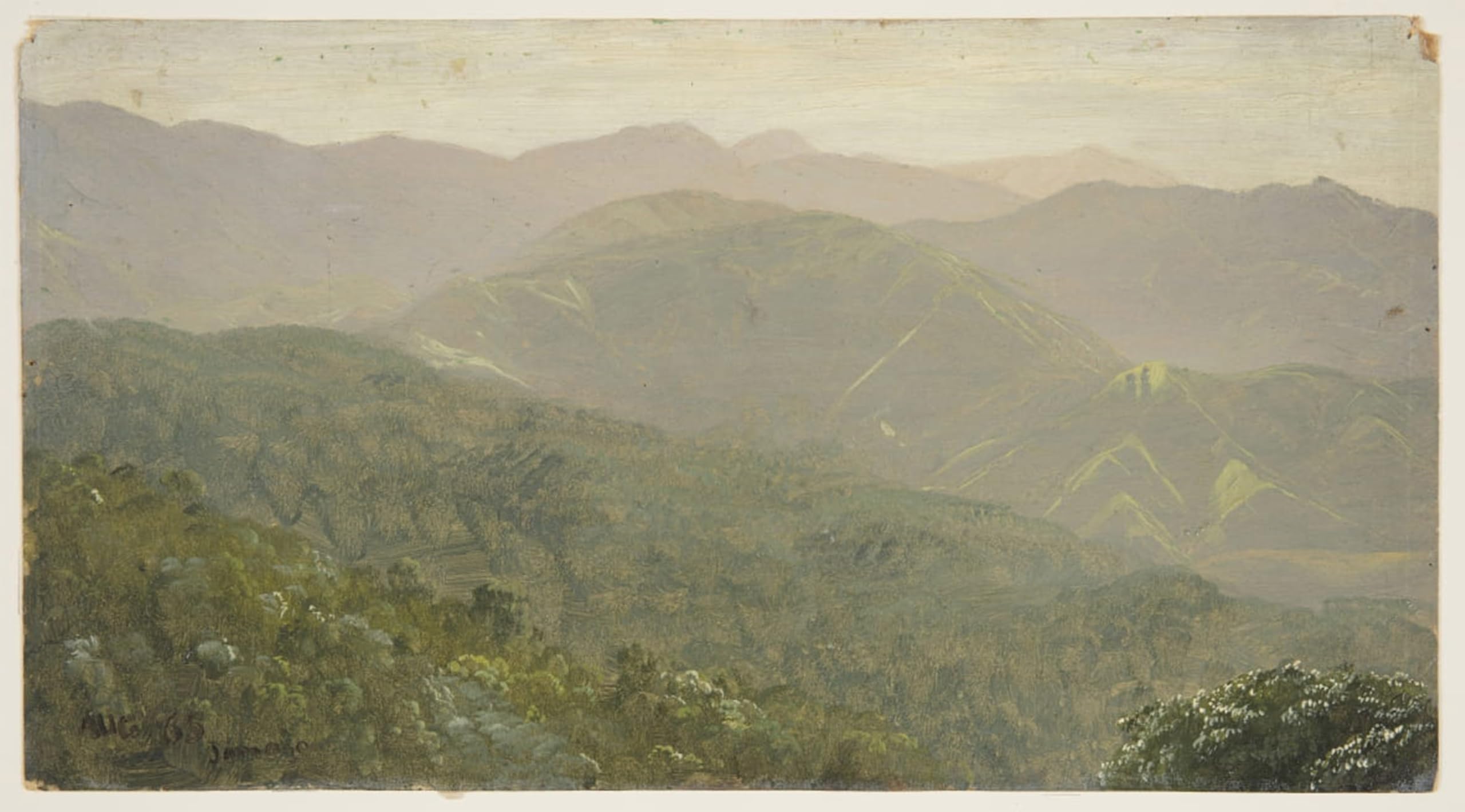 SERENDIPITP Abstract Painting Mural Print Picture Wall Decor Painting Mountain Landscape Jamaica by Frederic Edwin Church Vintage Wall Artwork for Home Decor 60x90cm