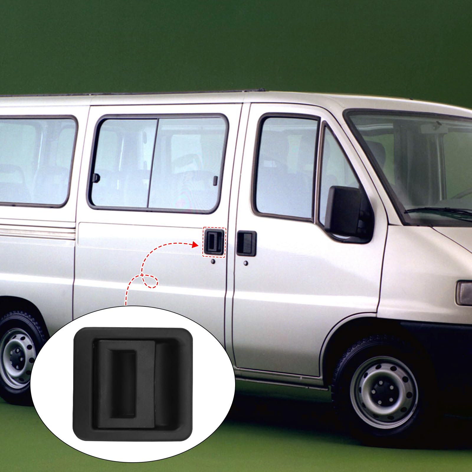 Maniglia Porta Laterale Esterna Compatibile con Fiat Ducato/Peugeot Boxer/Citroen Jumper 1981-2002 Porta Laterale Scorrevole Destra (Lato Passeggero) 9101E5, 1301418808
