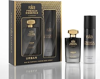 FRENCH ESSENCE Deodorant Spray Perfume | Deo And Perfume Gift Set for men | Men Deo | Body Spray for men,Long Lasting Fragrance, Fresh Scent URBAN 60Ml & Deodorant 120Ml