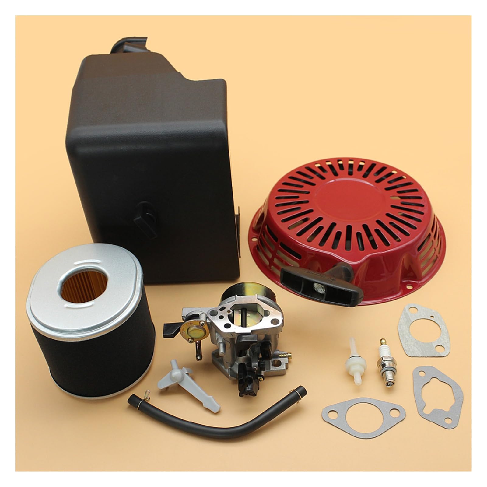 Conjunto de carcasa de filtro de aire de carburador de arranque for cortacésped generador de gasolina de motor GX390 188F 13HP 5KW 6.5KW