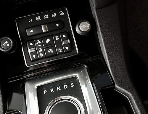 Miniatura 5 de YIWANG Adhesivo ABS cromado para panel de cambio de marchas, 2 unidades, para Land Rover Discovery 4 2012-2017 Accesorios de coche (negro brillante)