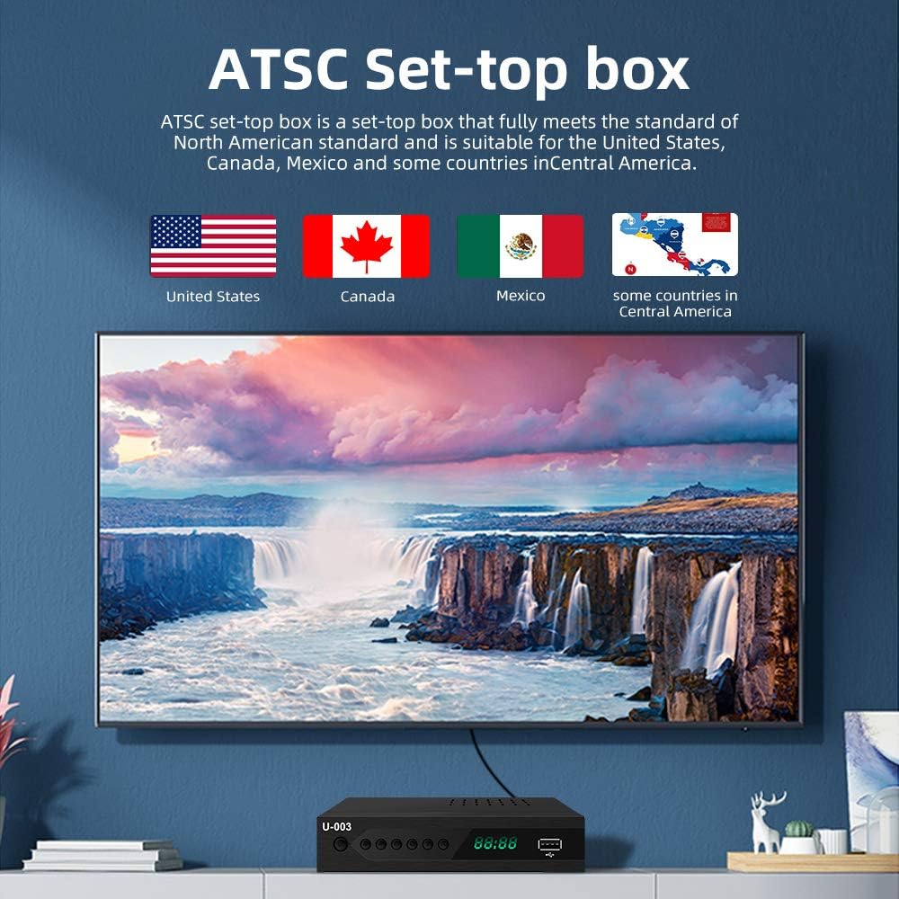 Discount UBISHENG Digital TV Converter Box, 1080P ATSC Converters with PVR Recording&Playback, HDMI Output, Timer Setting LED HDTV Set Top Box Discount UBISHENG Digital TV Converter Box, 1080P ATSC Converters with PVR Recording&Playback, HDMI Output, Timer Setting LED HDTV Set Top Box