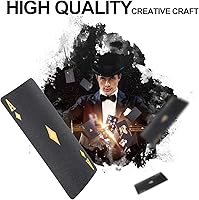 Vista 8 de Joyoldelf - Juego de cartas de póquer de aluminio negro, baraja impermeable con caja de regalo, uso para fiestas