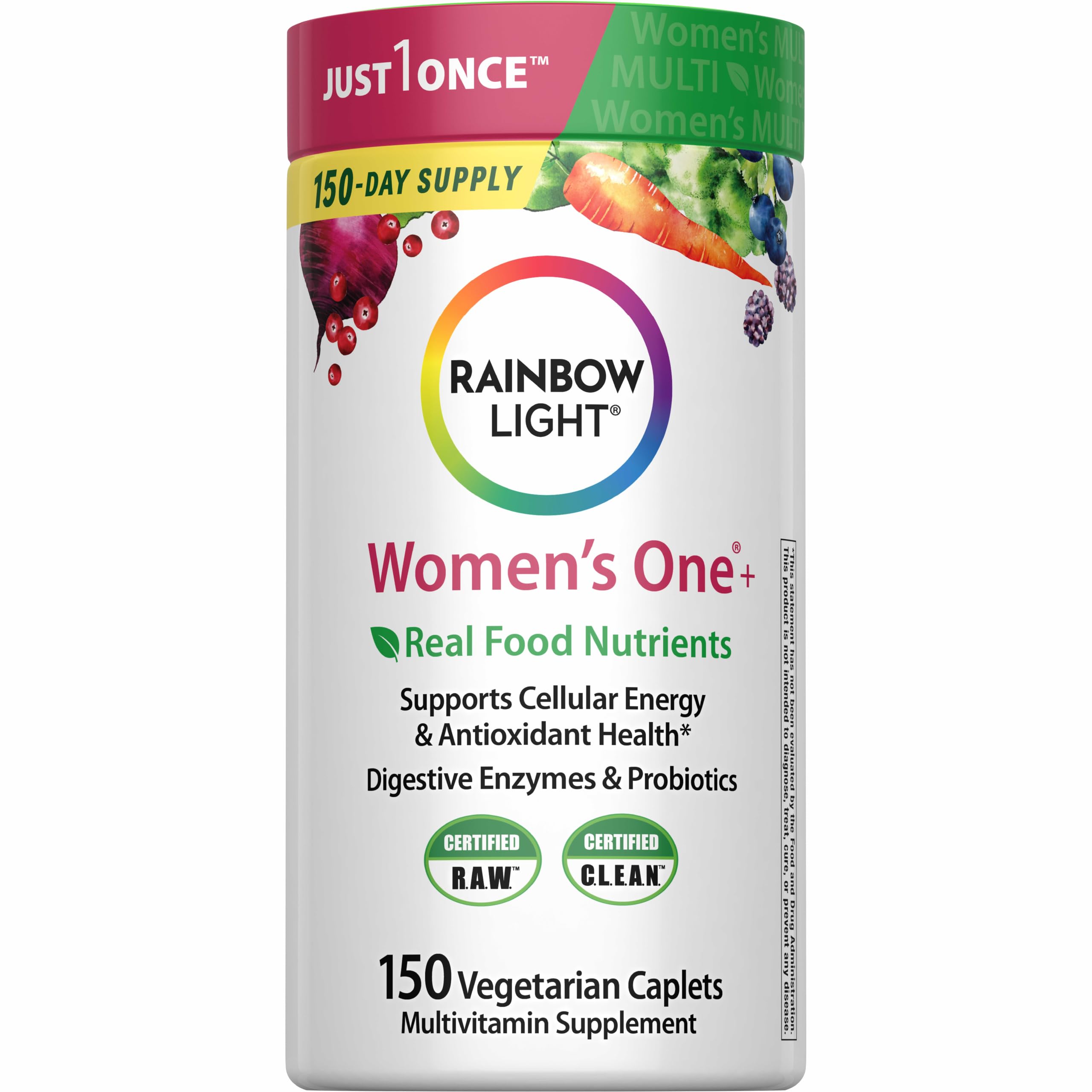 Rainbow Light Womens Multivitamin One + | 60 Caplets — Amazon image 7