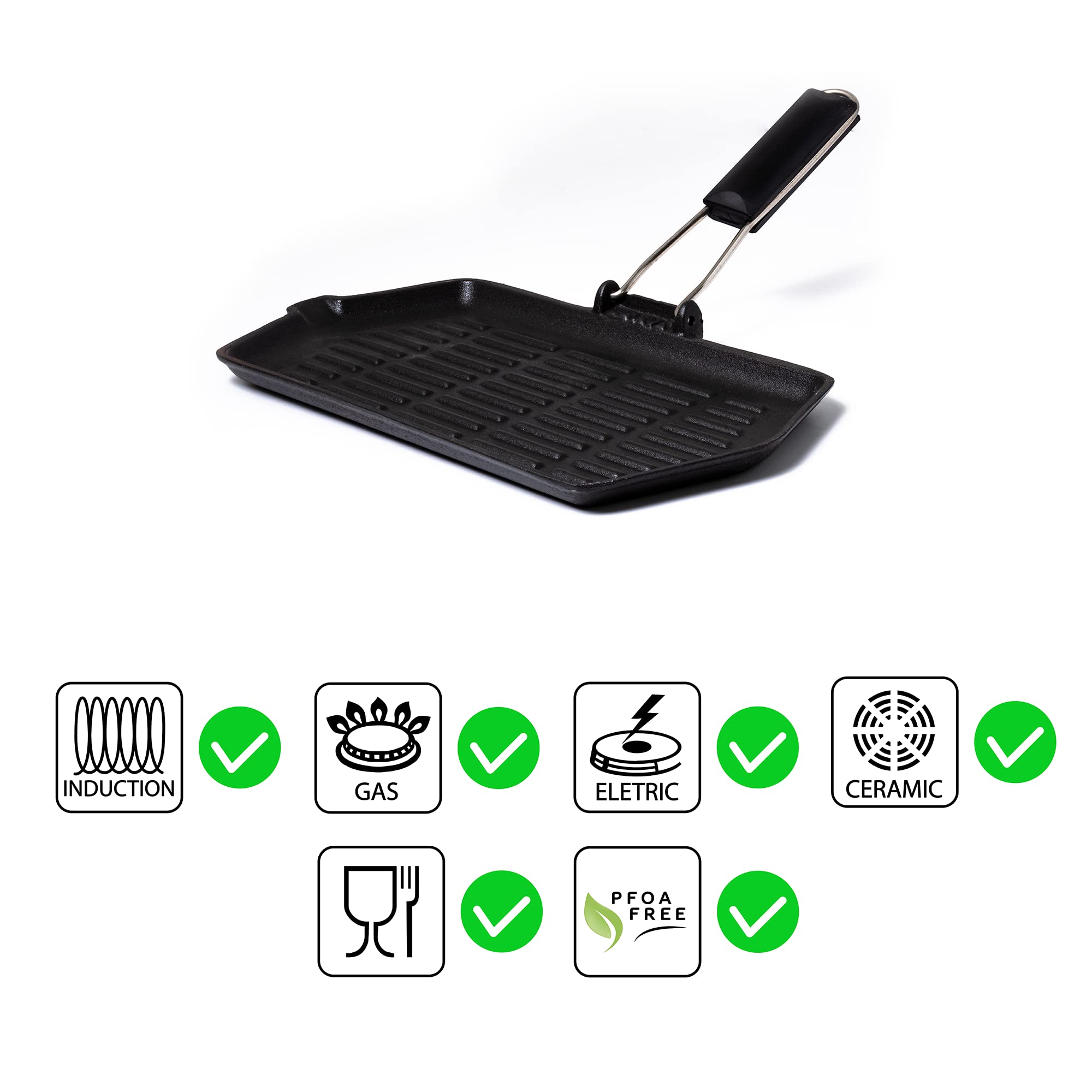 Aeternum Y00AGD0339 Grill in Ghisa, 21 x 35 cm