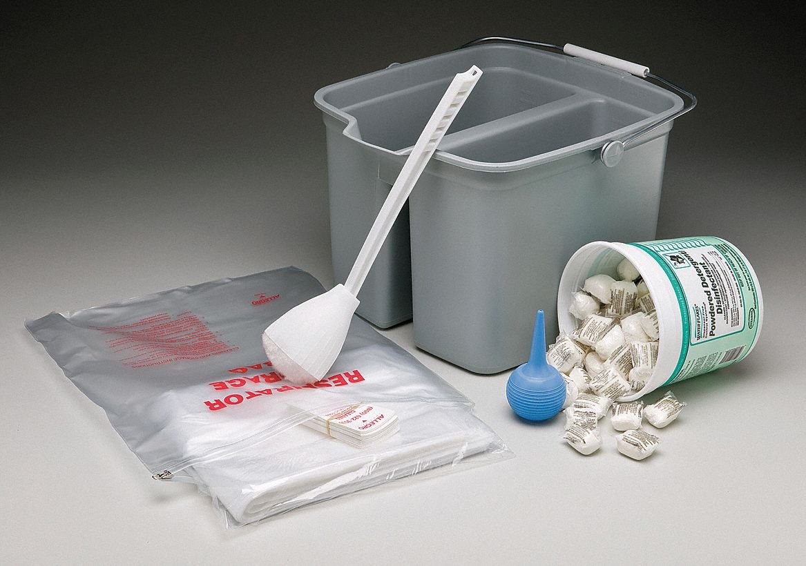 Allegro 4001 Dry Respirator Cleaning Kit, Gray, Standard