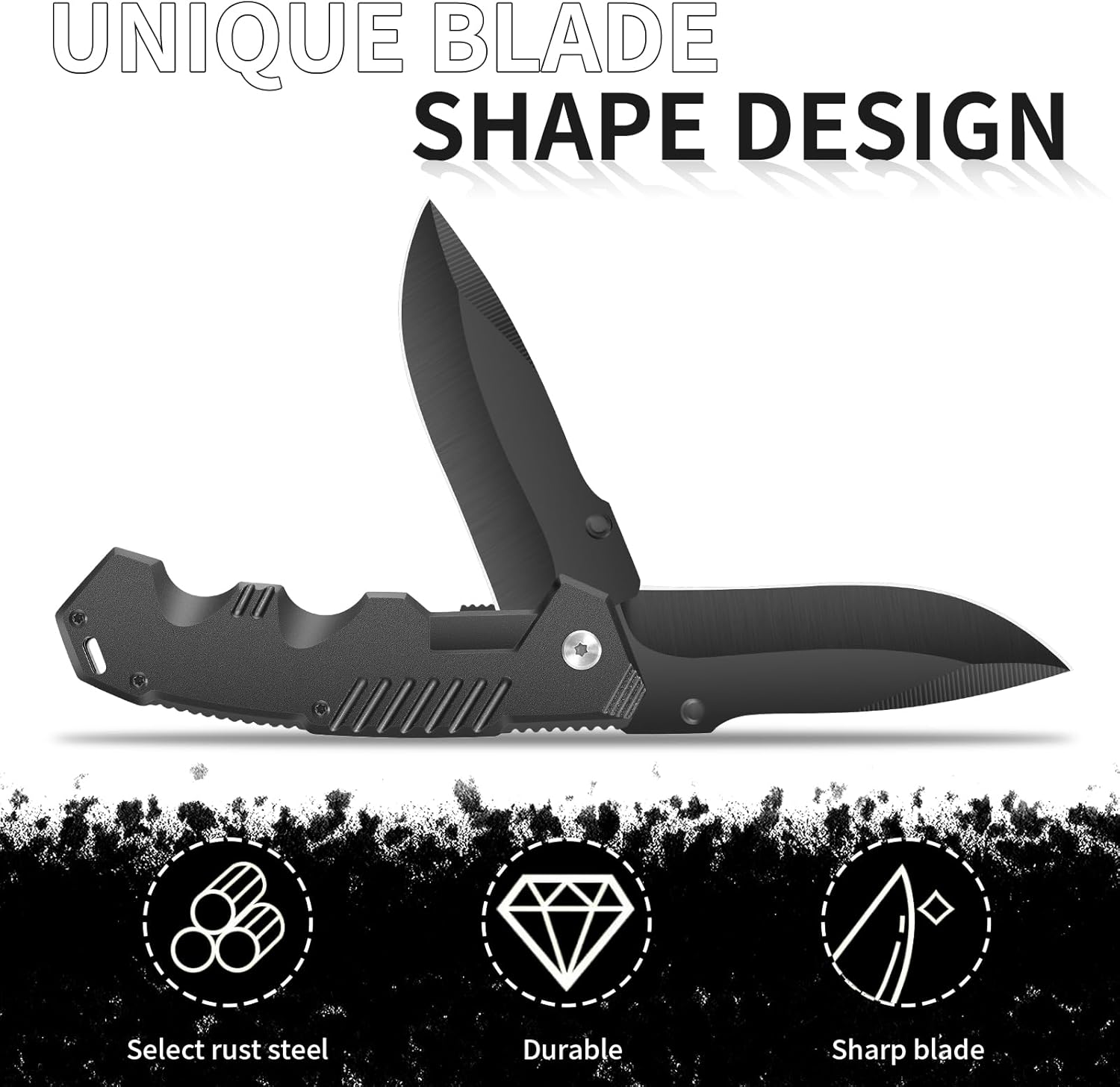 4-Pack Pocket Knife Set – Assisted Opening, Liner Lock, EDC Work Knife for Men, Bulk Gift Box Ready, Laser Engraving, Camping & Utility (4 Knives)