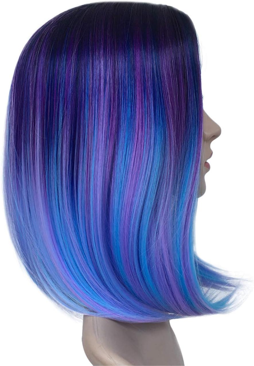 blue everyday wig