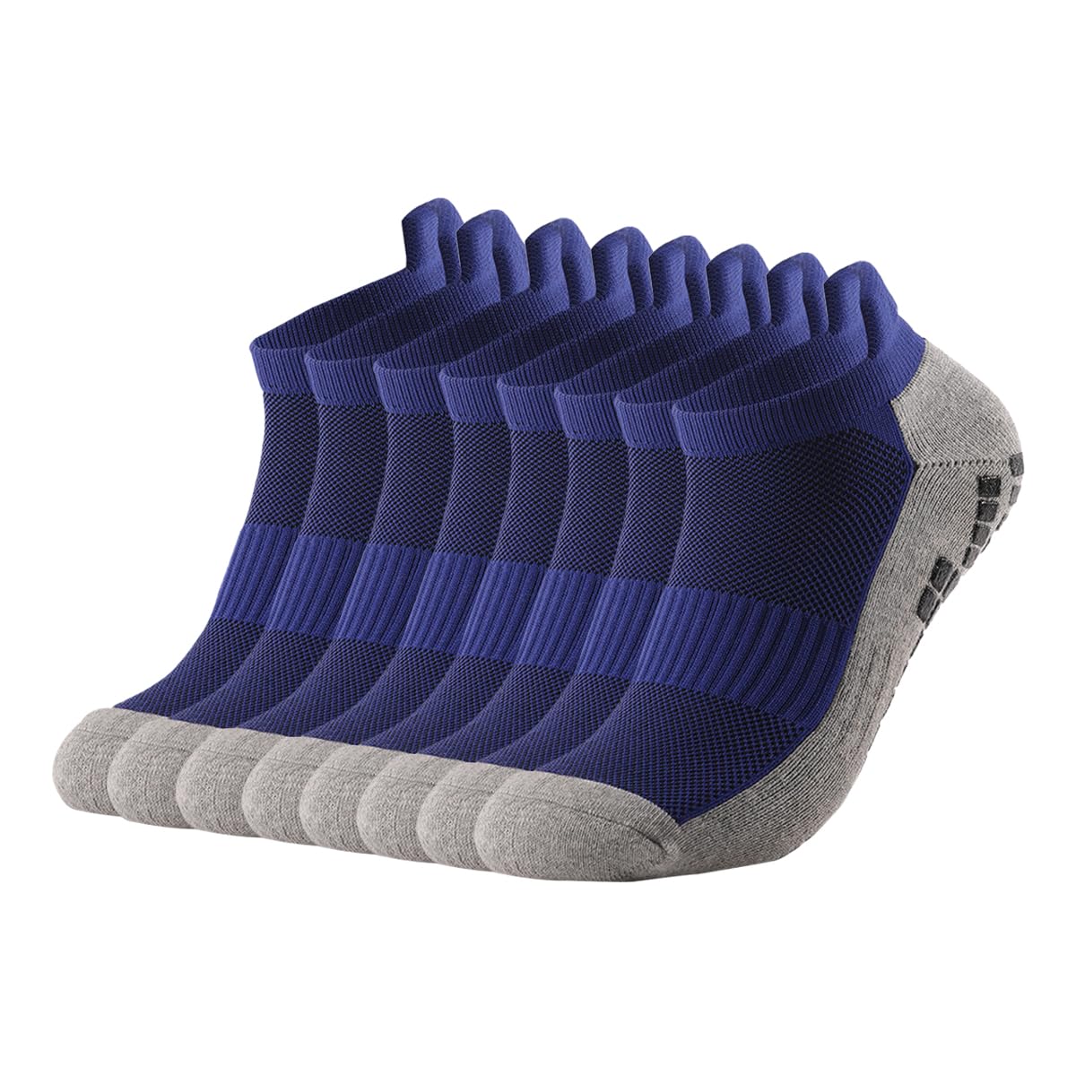Calcetines de compresión de tobillo para hombres y mujeres, 2/4/6 pares, calcetines de compresión de corte bajo con soporte de tobillo, azul, 8 pares, 8 Pares Azul, 6-8