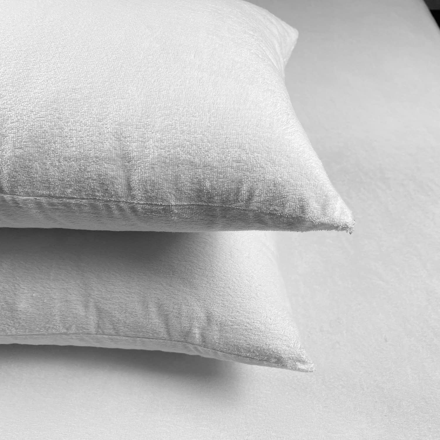 Set of 2 Luxton Waterproof Pillow Protector, Terry Cotton Toweling