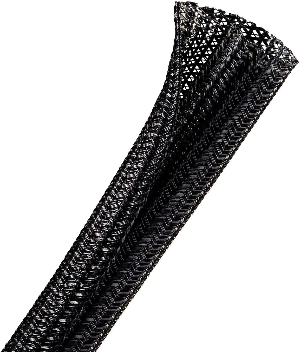 Techflex 1/2" Split F6 Braided Cable Sleeving Wrap, Split Loom, (25FT)
