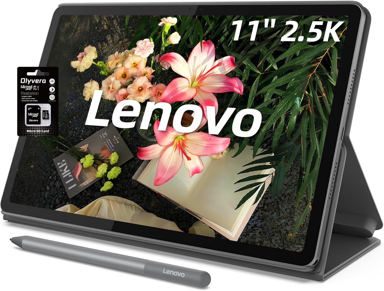Lenovo 11″ Idea Tab, 2.5K (2560x1600) Touchscreen, 90Hz IPS College Tablet, MediaTek Dimensity 6300, 8 GB RAM 512 GB Storage(256GB UFS+256GB SD Card), Integrated Arm Mali-G57 MC2, Tab Pen, Folio Case