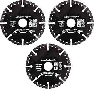 Cut Off Wheel - 3-Piece Precision Heavy Duty - Grinder Cutting Wheel for Aluminum - for Abrasive Marble Steel Wood Grinding Smoothing Construction Sites