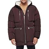 mens Men's Heavyweight Quilted Sherpa Hooded Parka