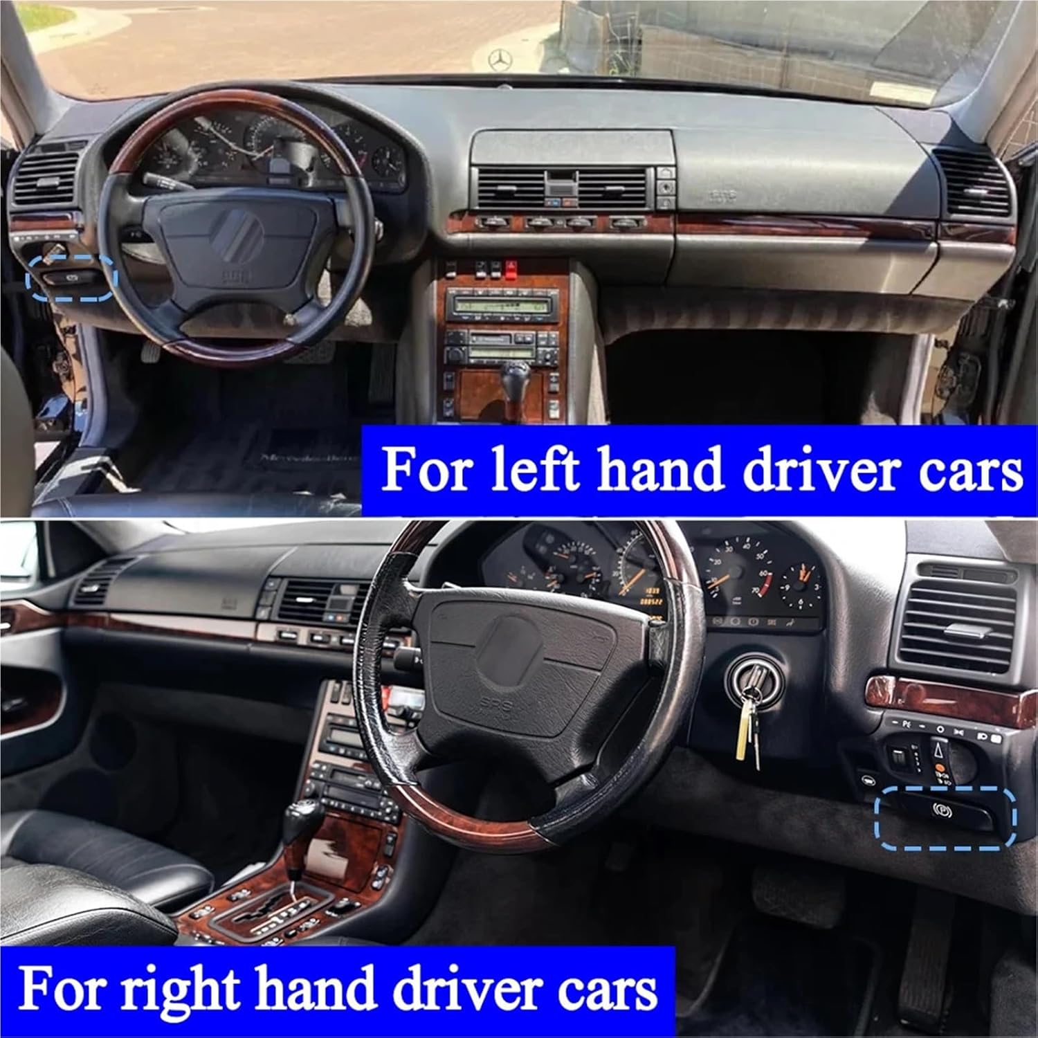 Fit for S Class W140 1991-1998 Car Parking Handbrake Release Lever Hand Brake Handle Replacement 1404200195 1404270720(W140 LHD Assembly)