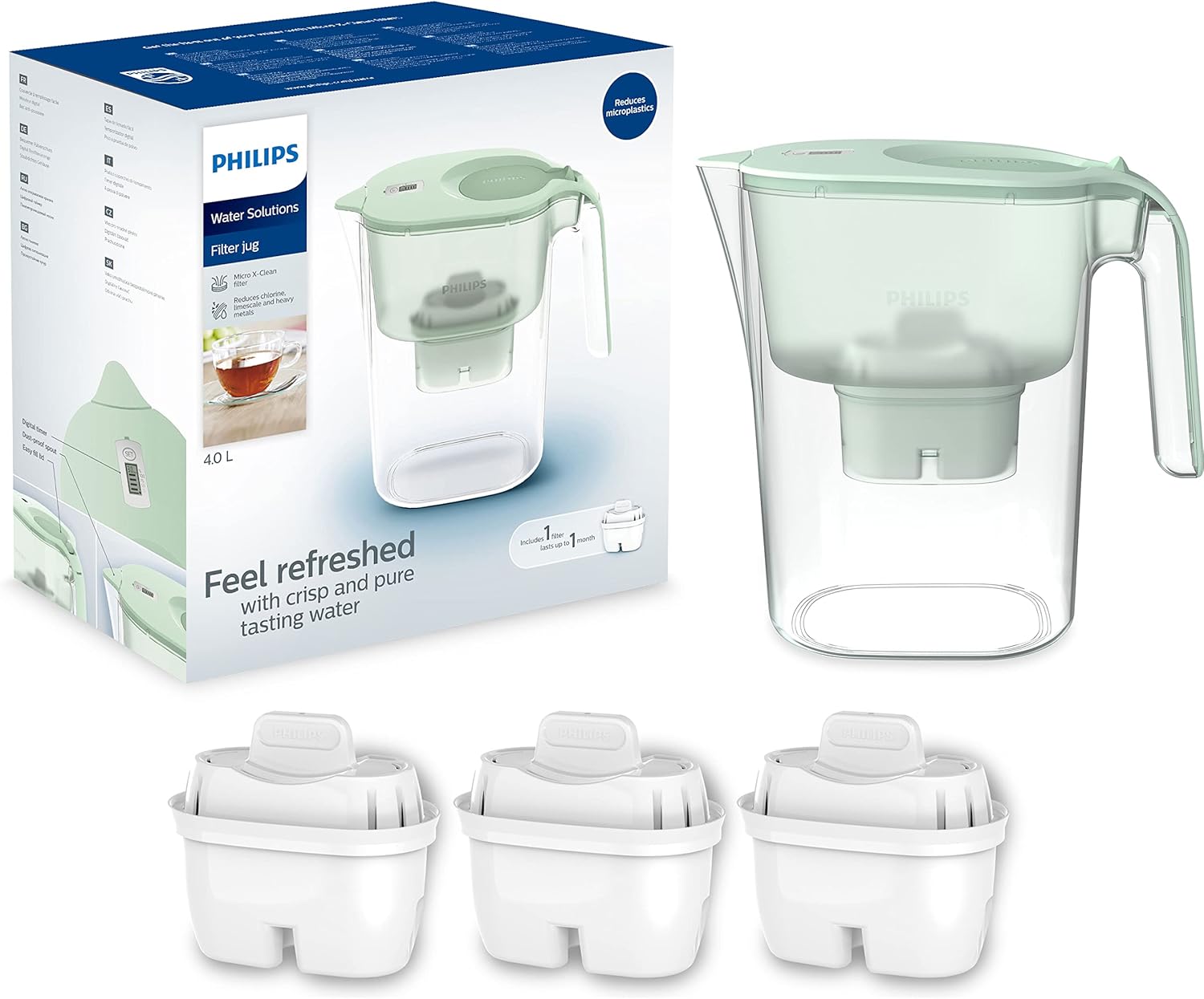 Philips Water Filter Jugs (4.0L+4filters) Kitchen & Dining